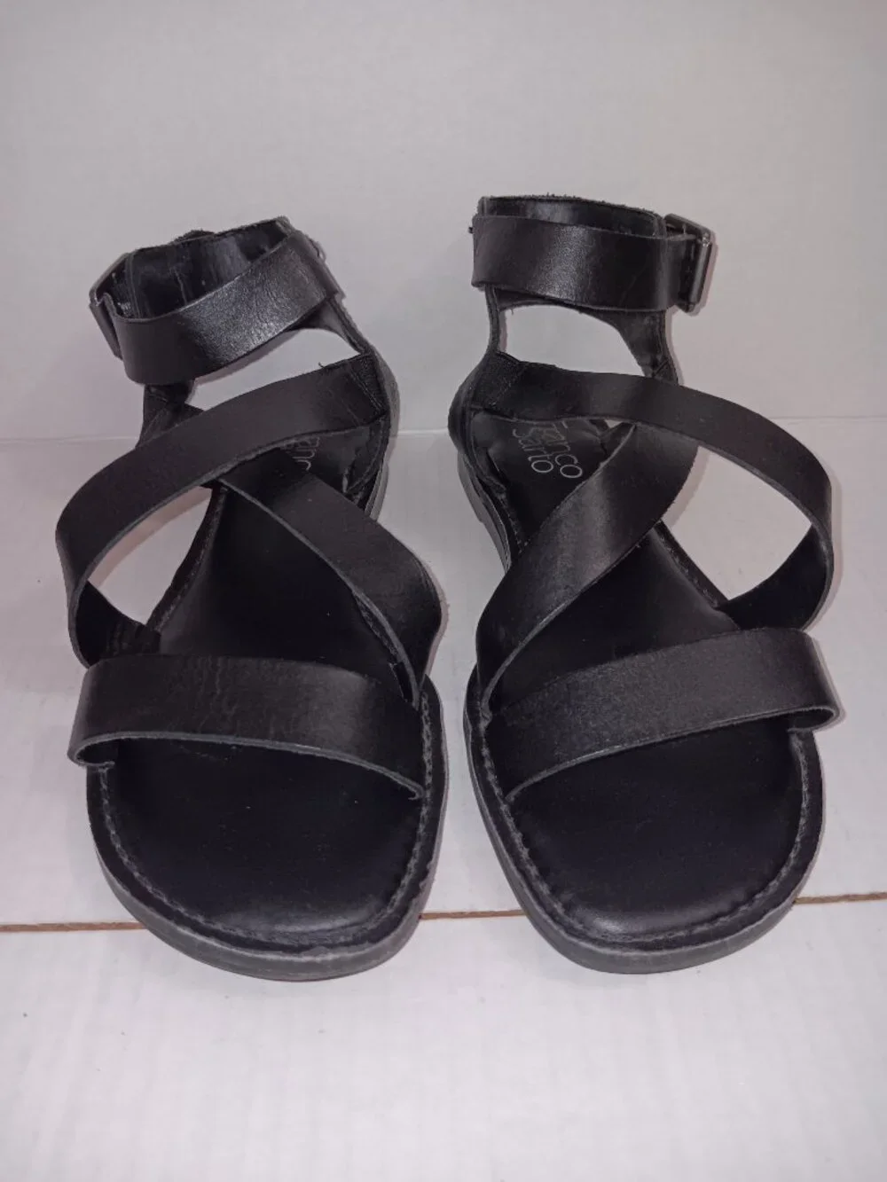 FRANCO SARTO ANKLE STRAP LEATHER UPPER GWENYTH GALIATOR SANDALS - Picture 9 of 10